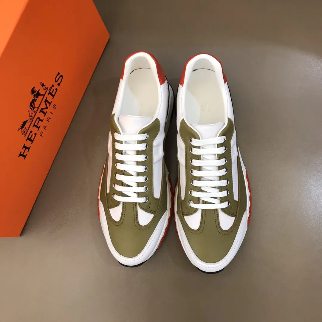 Hermes Bouncing White Green Red Sneakers