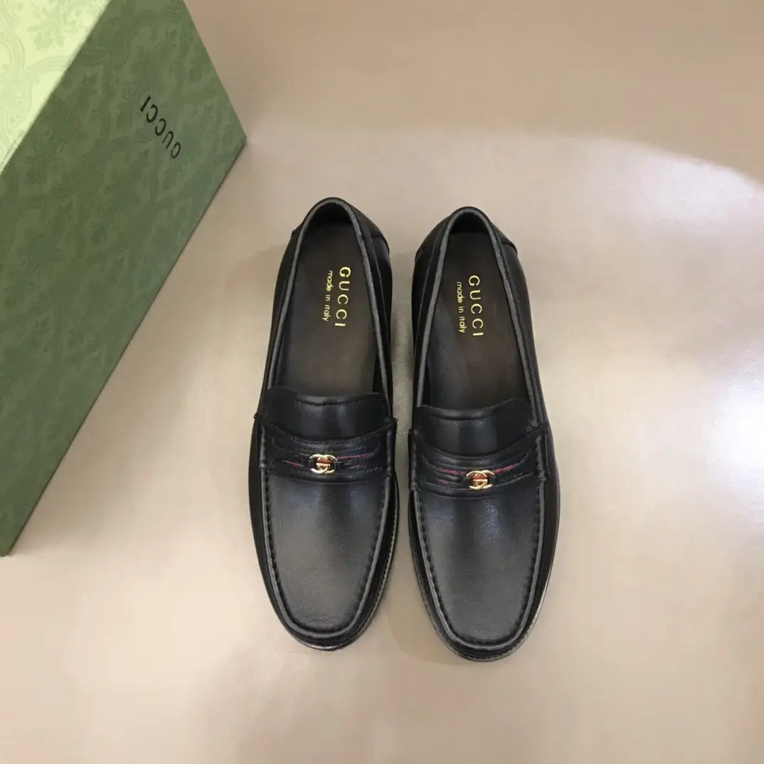 Gucci Horsebit Black Leather Loafers