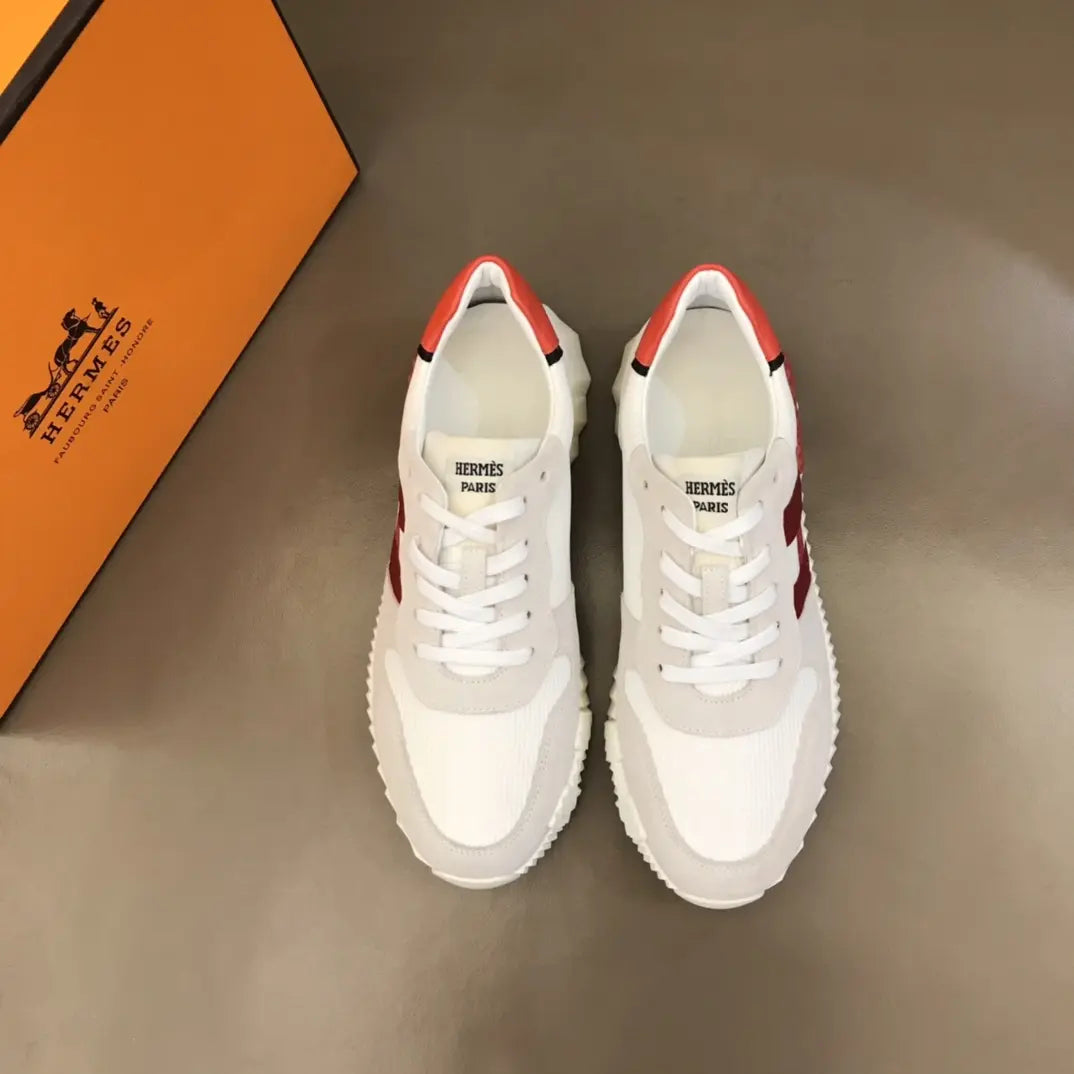 Hermès Paris White Red Sneakers