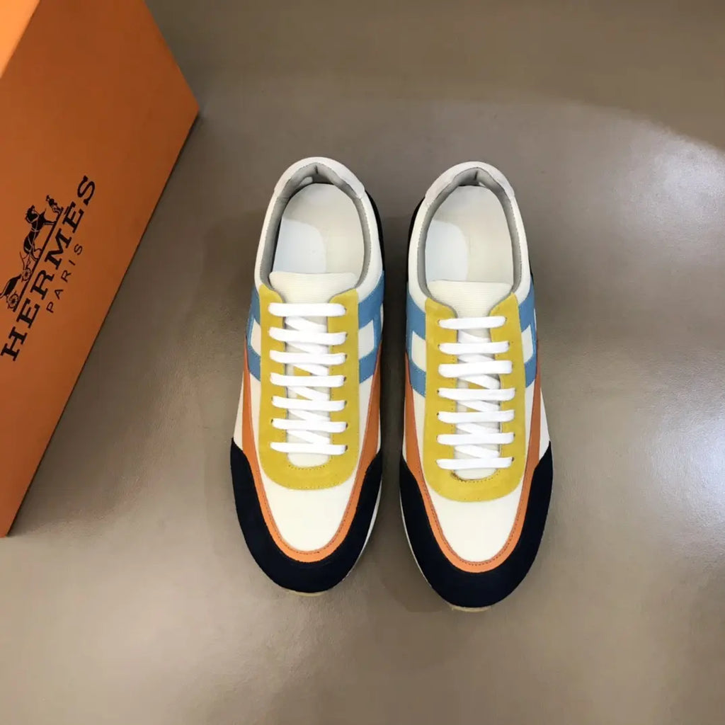 Hermès Black White Blue Yellow Orange Sneakers