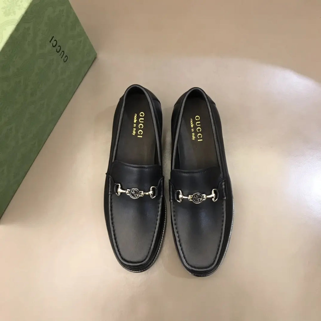 Gucci Horsebit Black Leather Loafers