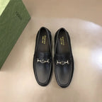 Gucci Horsebit Black Leather Loafers