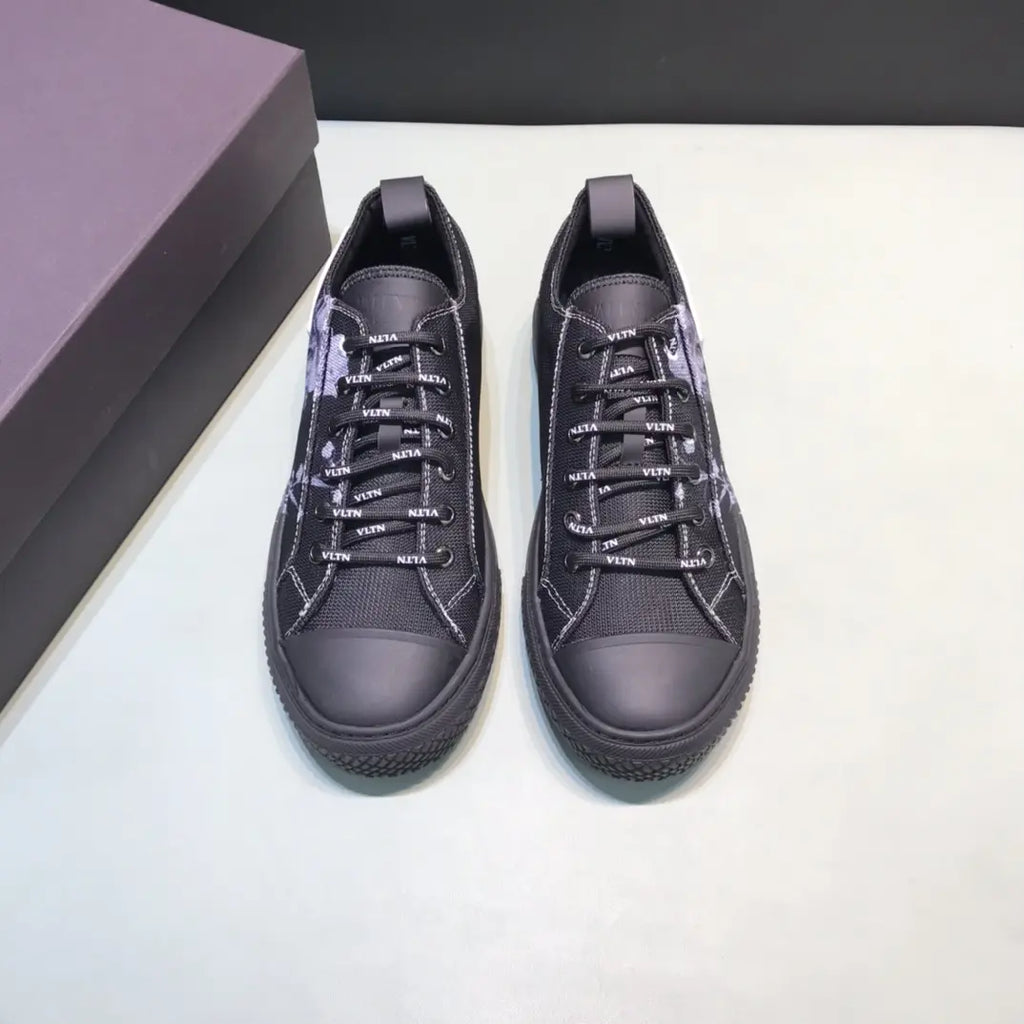 Valentino VLTN Black White Splatter Sneakers