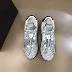 Dior Silver Metallic Black White Sneakers