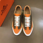 Hermes Olive Green Orange Blue White Sneakers
