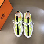 Hermes Neon Green White Black Sneakers