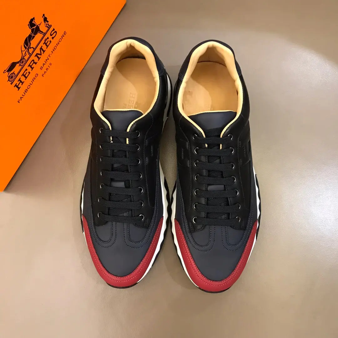 Hermes Bouncing Black Red White Sneakers