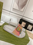 Gucci GG Pink Blue Green White Slides