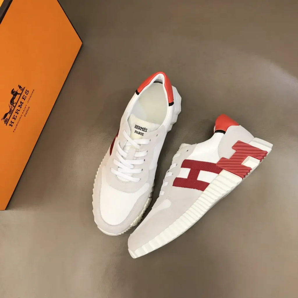Hermès Paris White Red Sneakers