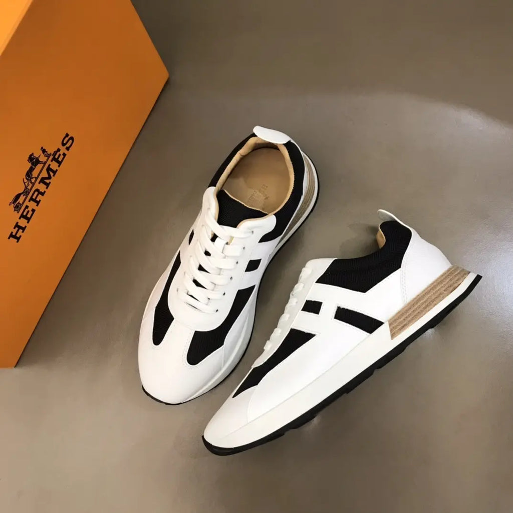 Hermes White Black Sneakers
