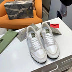 Valentino Garavani White Beige Brown Sneakers