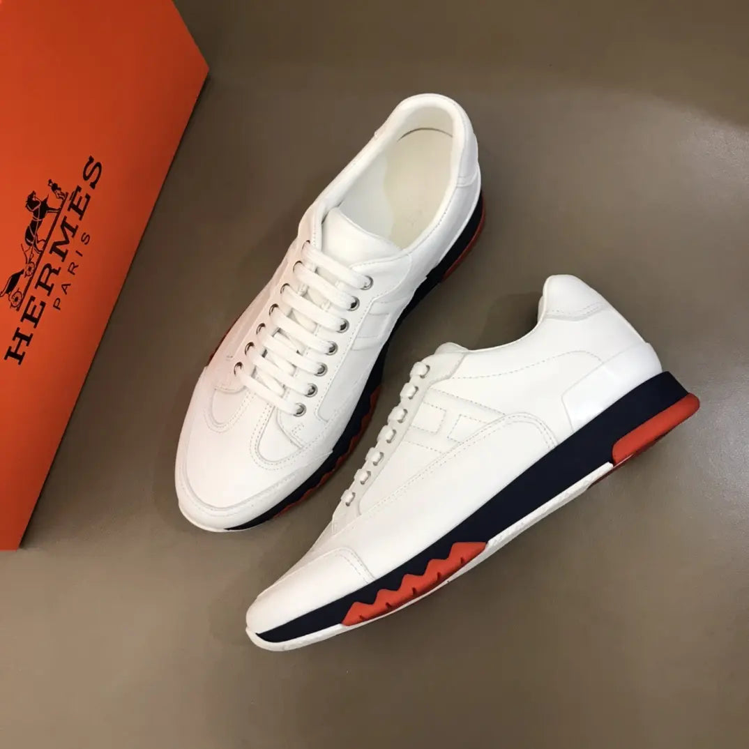 Hermes Paris White Black Red Sneakers