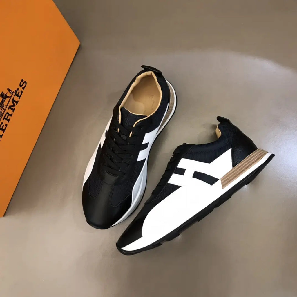 Hermes H Black White Sneakers