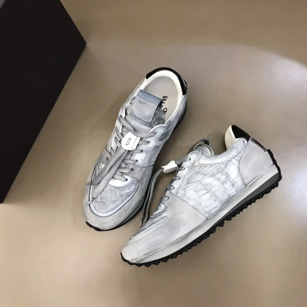 Dior Silver Metallic Black White Sneakers