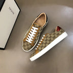 Gucci Ace Beige Brown Red Sneakers