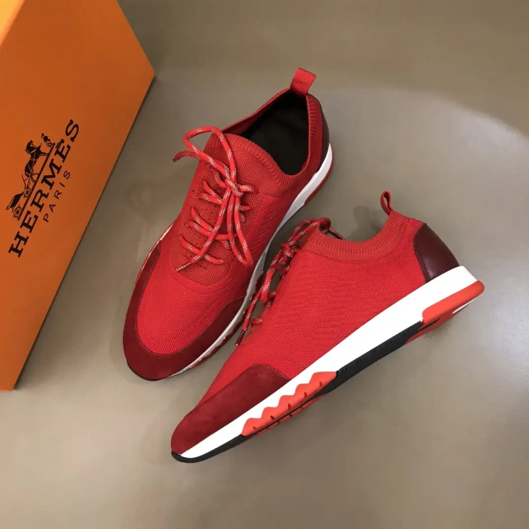 Hermes Bouncing Red White Orange Sneakers