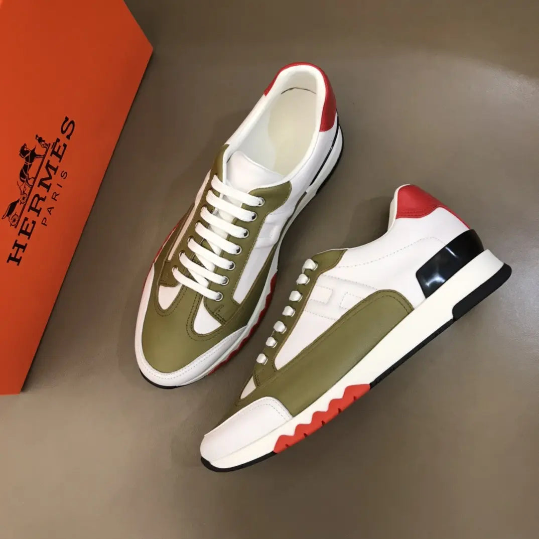Hermes Bouncing White Green Red Sneakers