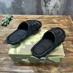 Valentino Garavani Black Quilted Leather Slides
