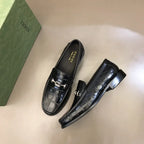 Gucci Horsebit Black Crocodile Leather Loafers