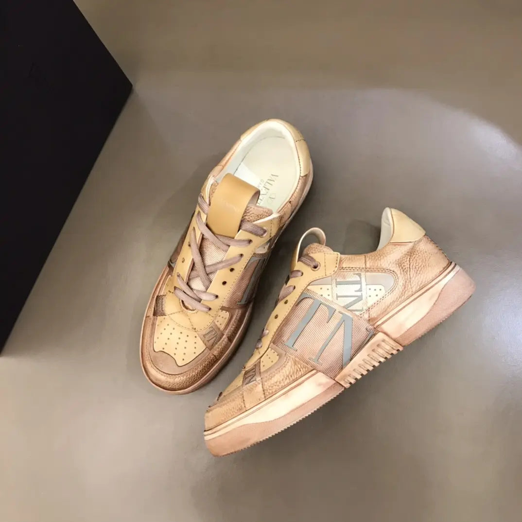 Valentino Garavani Beige Light Blue Sneakers