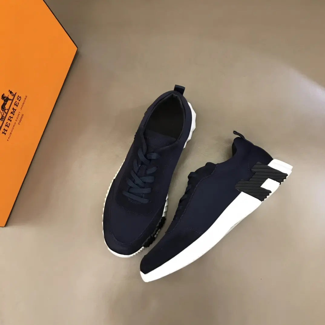 Hermès Navy Blue White Sole Sneakers