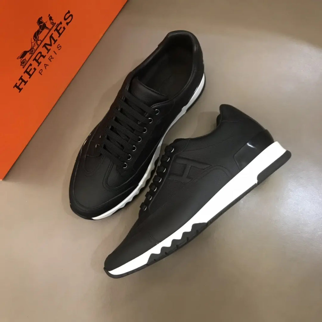 Hermes Paris Bouncing Black White Sneakers