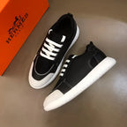 Hermes Paris Black White Sneakers