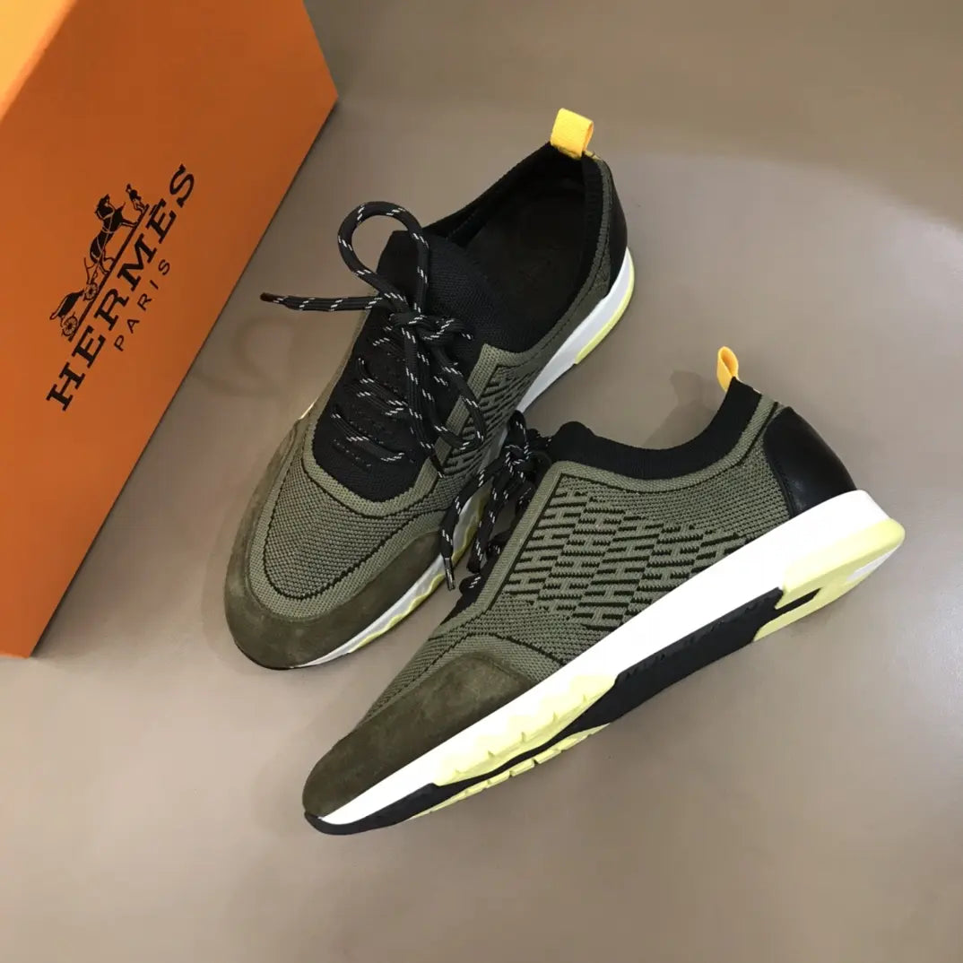Hermès H Green Black White Sneakers