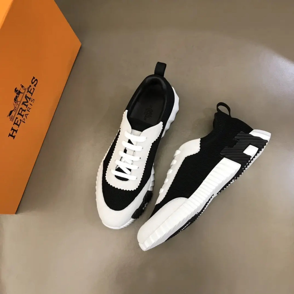 Hermes Bouncing White Black Sneakers