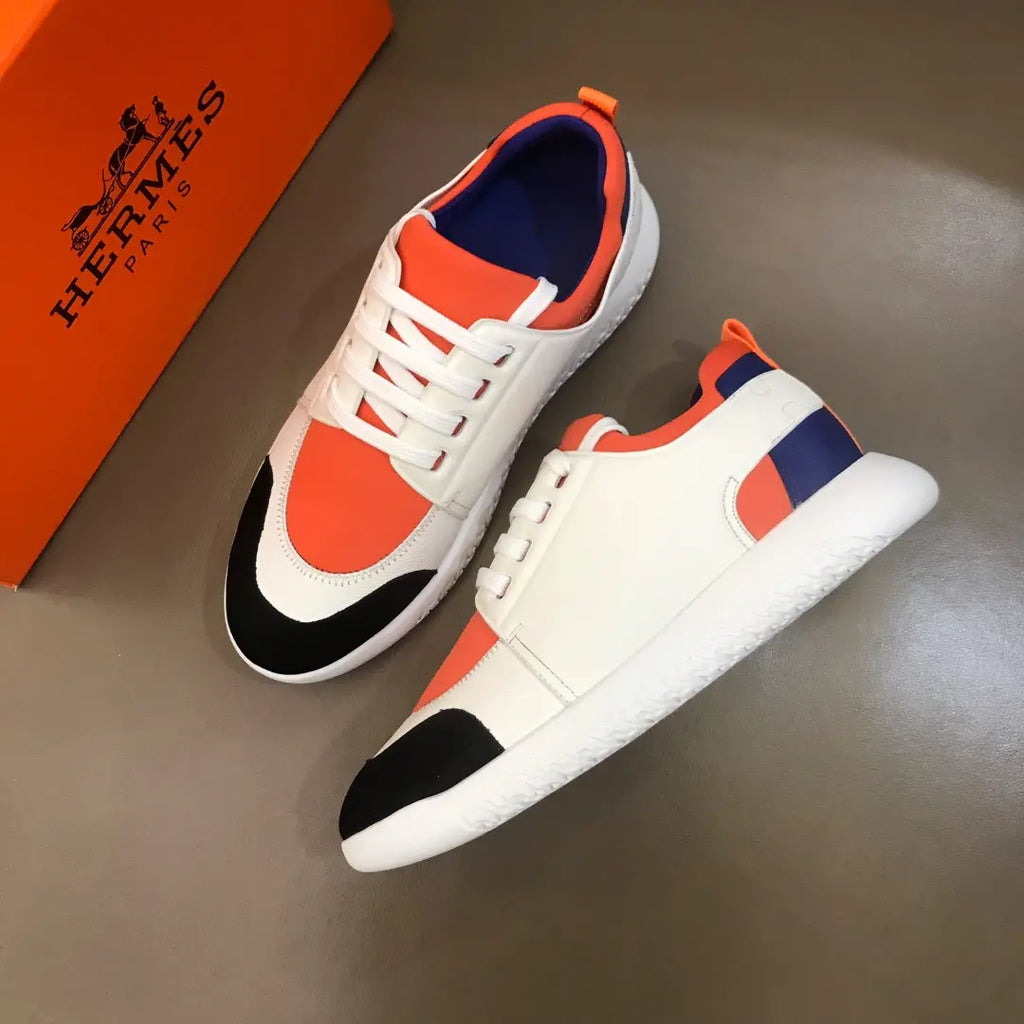 Hermès White Orange Black Blue Sneakers