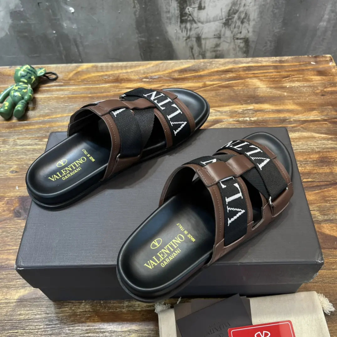 Valentino VLTN Black Brown Sandals