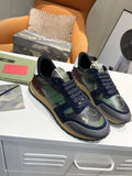Valentino Garavani Camo Green Navy Burgundy Sneakers