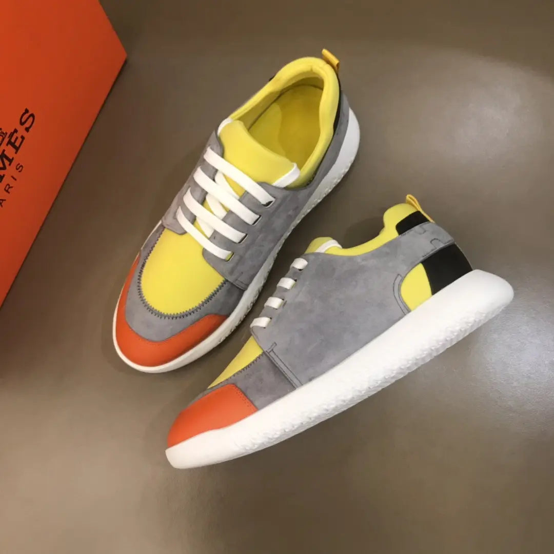 Hermes Grey Yellow Orange Black Sneakers