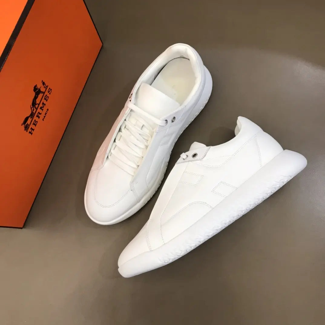 Hermes H White Sneakers