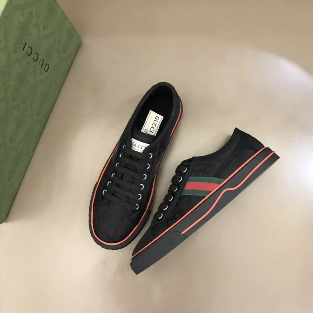 Gucci GG Ace Black Red Sneakers