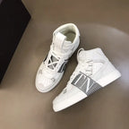IN White Black Grey High Top Sneakers