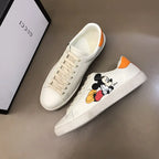 Gucci Mickey Mouse White Orange Sneakers