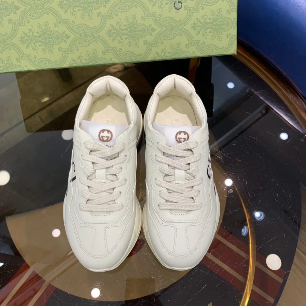 Gucci Logo Teddy Bear White Sneakers