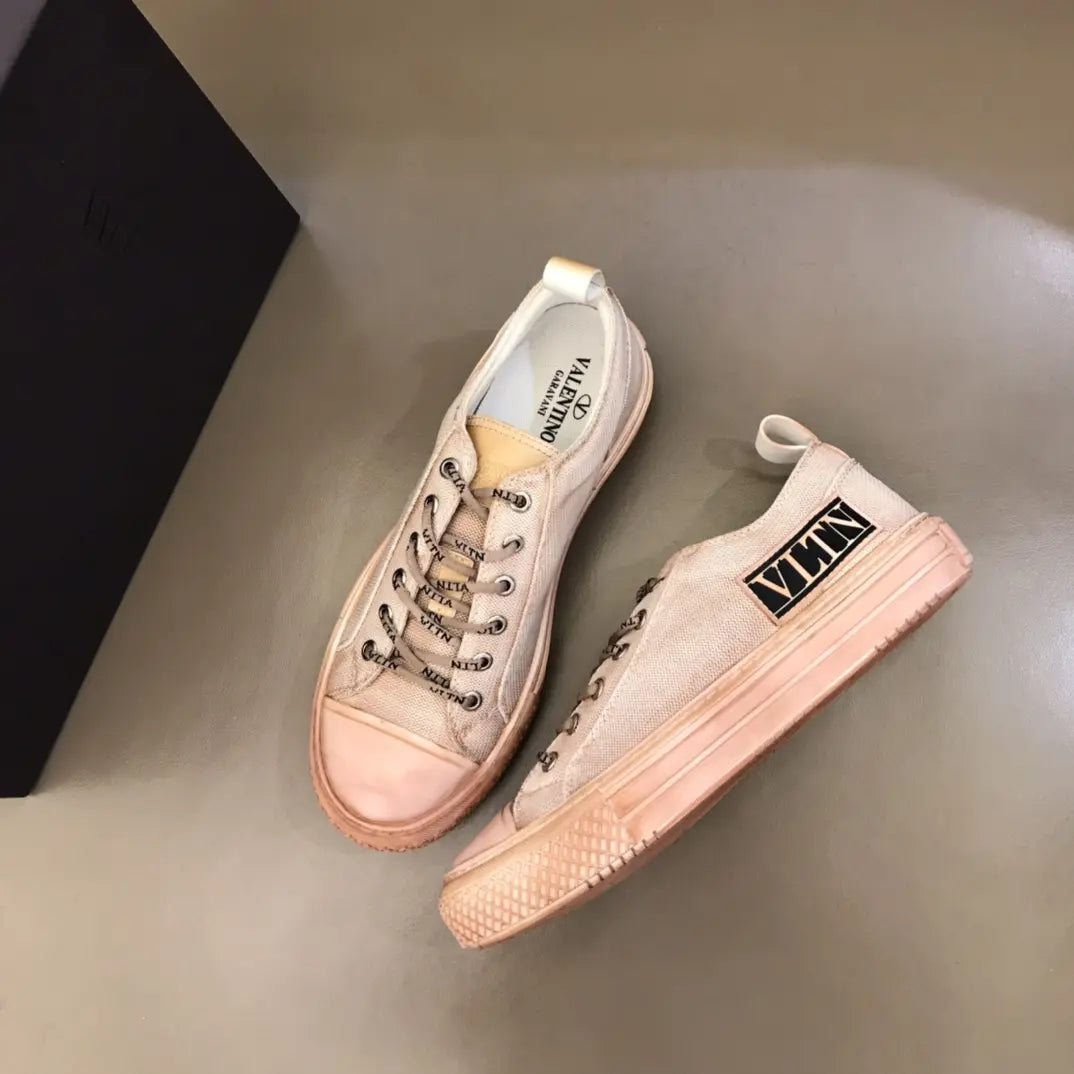 Valentino VLN Light Beige Pink Sneakers