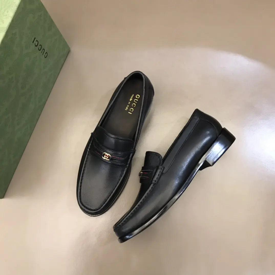 Gucci Horsebit Black Leather Loafers