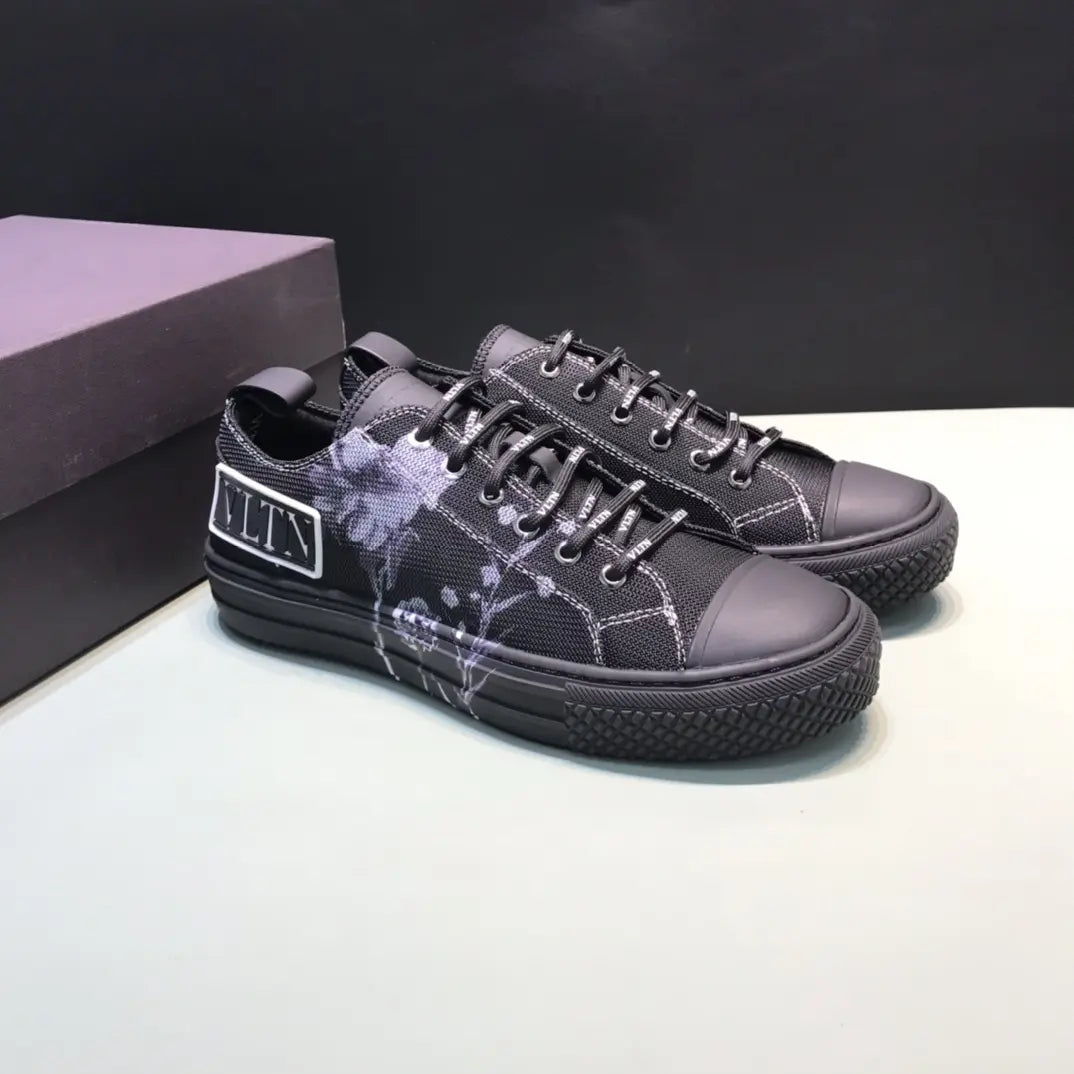 Valentino VLTN Black White Splatter Sneakers