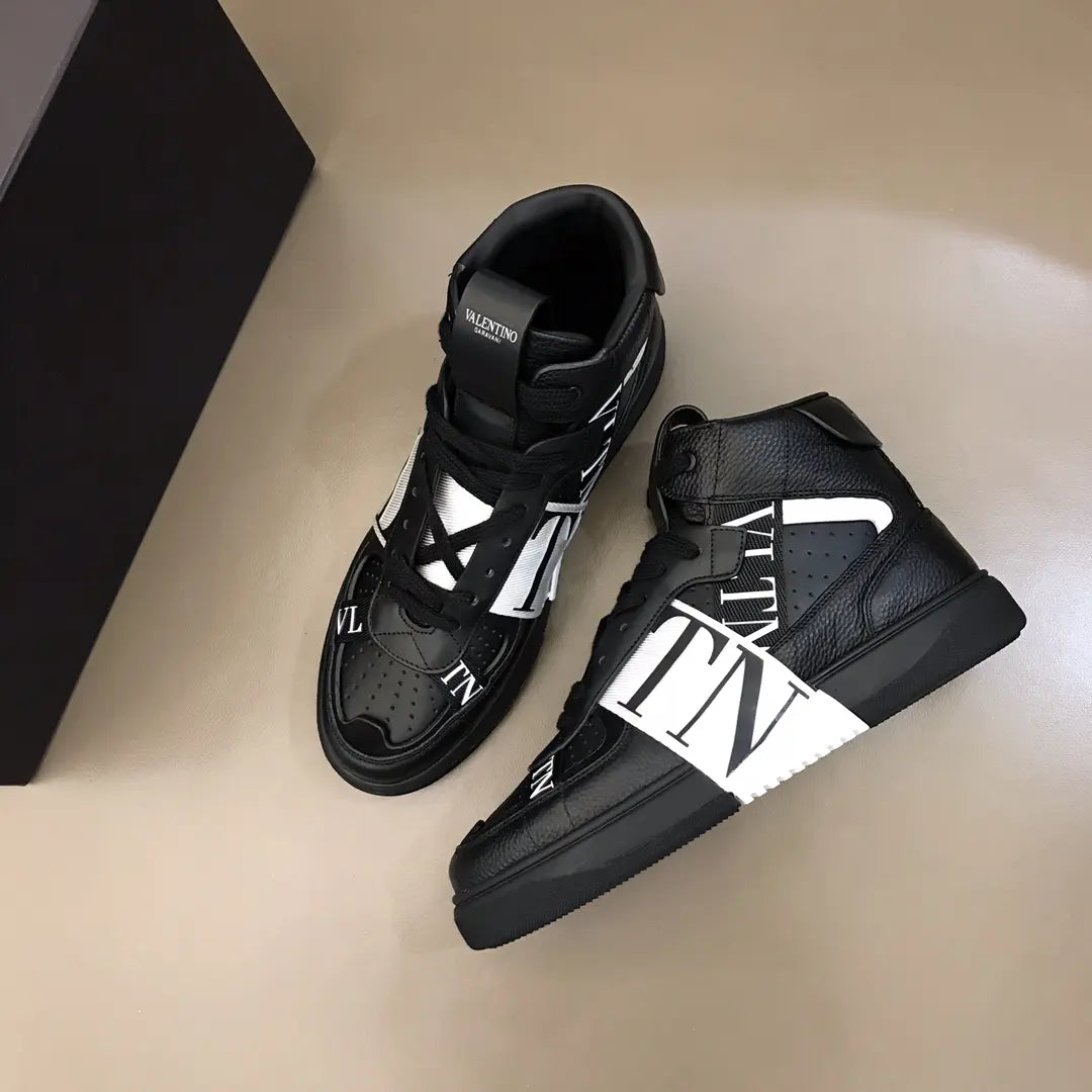 Valentino VLTN High Black White Sneakers