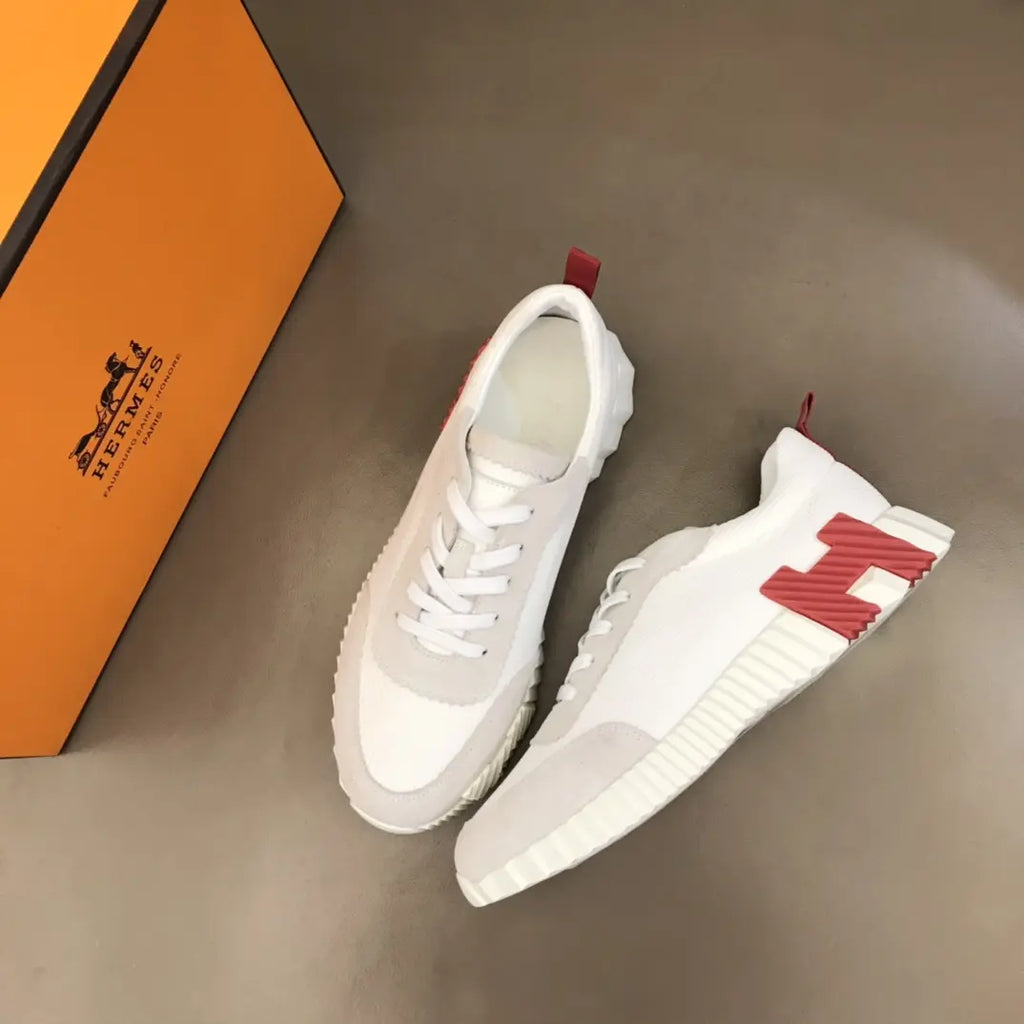 Hermes White Red Sneakers