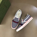Gucci Striped Blue White Red Slip On Sneakers
