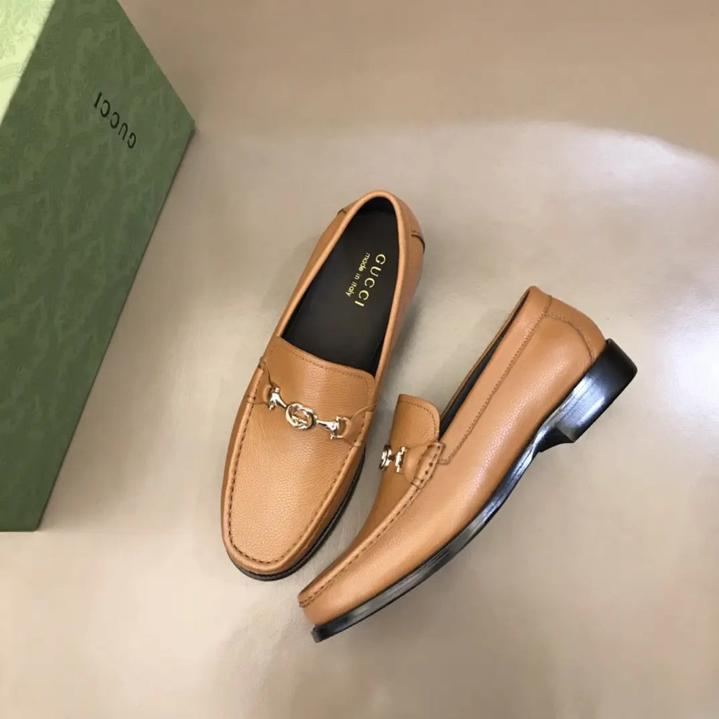 Gucci Horsebit Beige Tan Loafers
