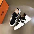Hermès Bouncing Black White Orange Sneakers