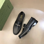 Gucci Horsebit Black Leather Loafers