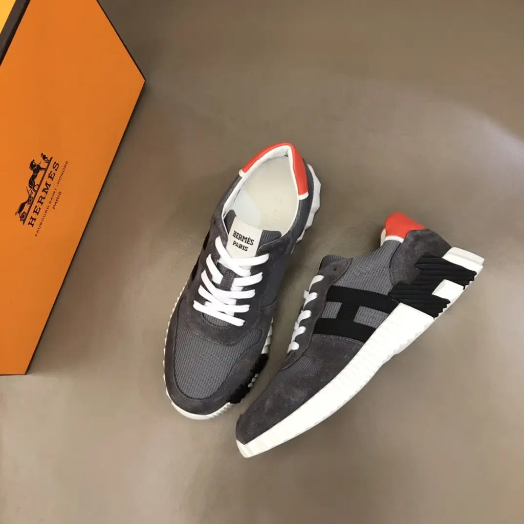 Hermes Bouncing Grey Black Orange Sneakers