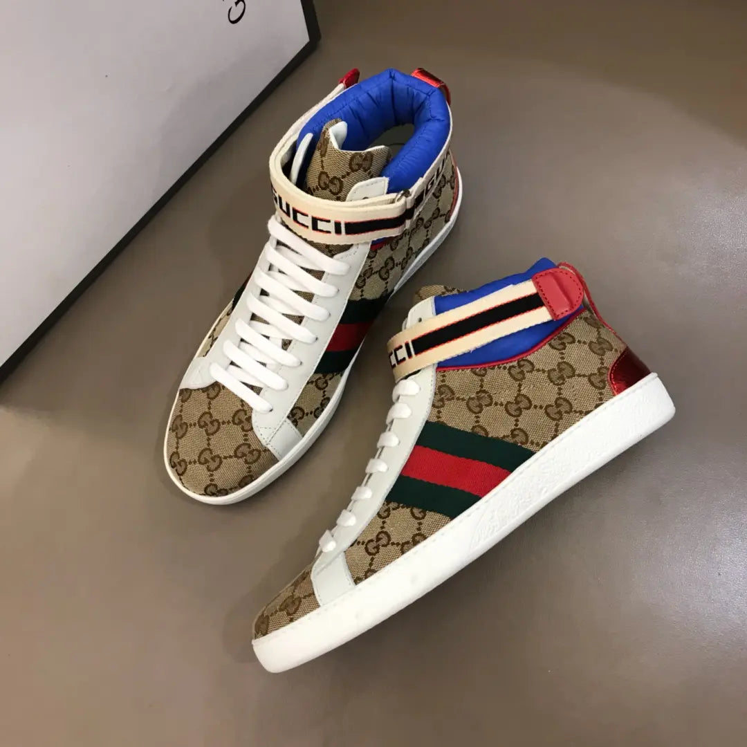Gucci GG Beige Red Green Sneakers