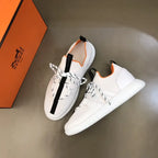 Hermes White Black Orange Sneakers